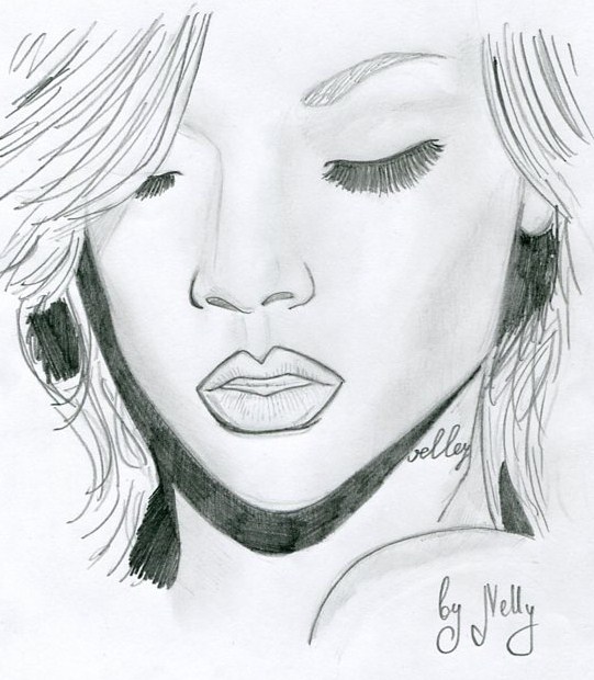 Rihanna Drawing Step By Step at Explore collection