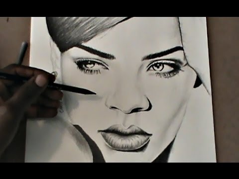 480x360 Drawing Rihanna - Rihanna Drawing Step By Step