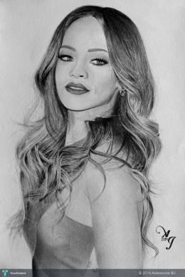 260x389 Reworked Old Drawing Of Rihanna - Rihanna Sketch Drawing