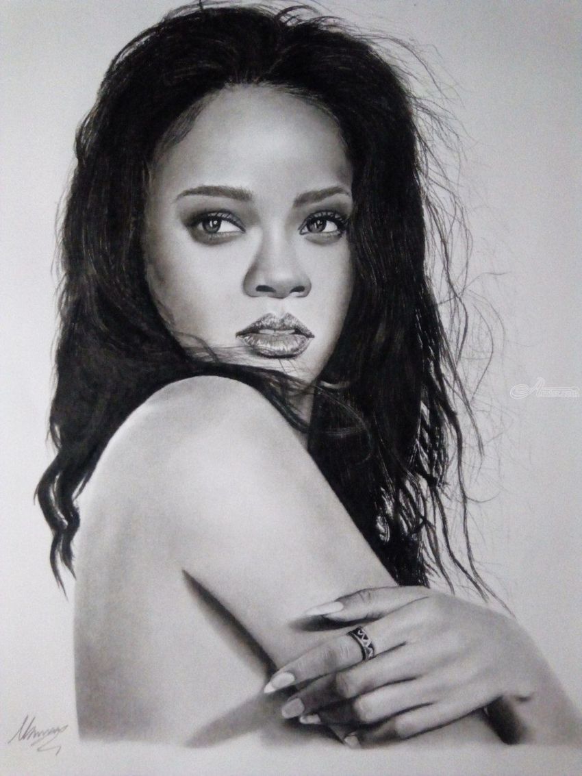 850x1133 Rihannna Drawings Sketch - Rihanna Sketch Drawing