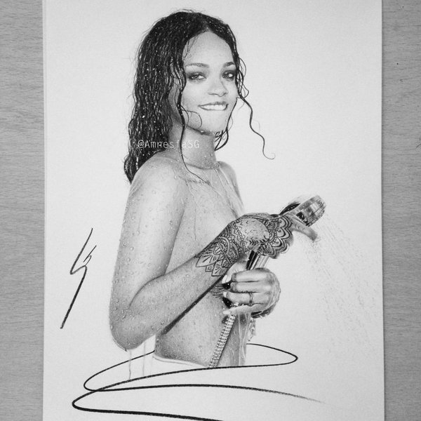 600x600 Sgalia Giuseppe On Twitter Rihanna - Rihanna Sketch Drawing