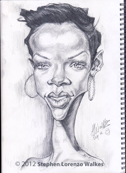532x731 Art - Rihanna Sketch Drawing