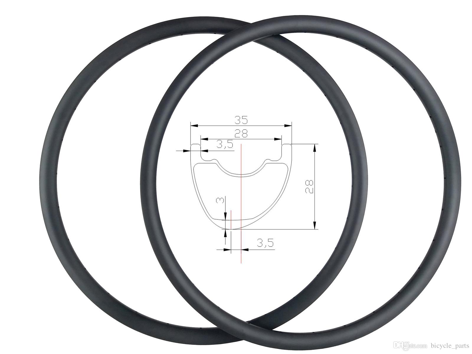 1600x1200 Enduro Mountain Bike Asymmetric Clincher Tubeless Carbon - Rims Drawing