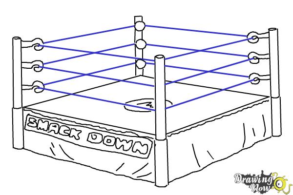 600x400 How To Draw A Wrestling Ring - Ring Drawing