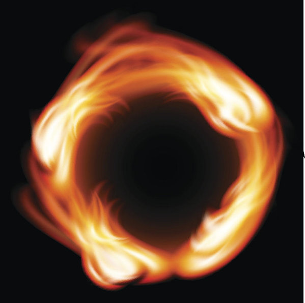 599x596 ring of fire in black background art print - Ring Of Fire Drawing