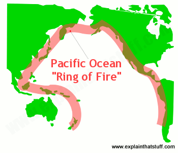 350x300 What Causes Earthquakes - Ring Of Fire Drawing