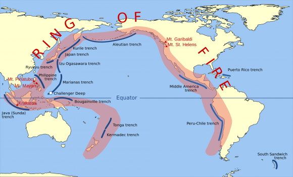 580x350 What Is The Pacific Ring Of Fire - Ring Of Fire Drawing