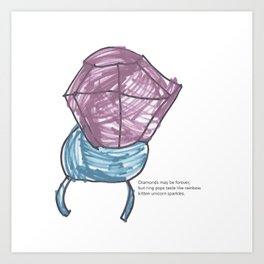 264x264 Ring Pop Art Prints - Ring Pop Drawing
