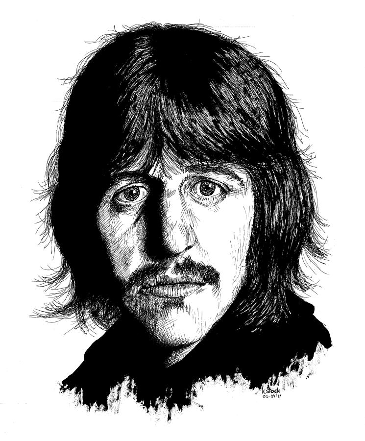 745x900 ringo starr drawing - Ringo Starr Drawing