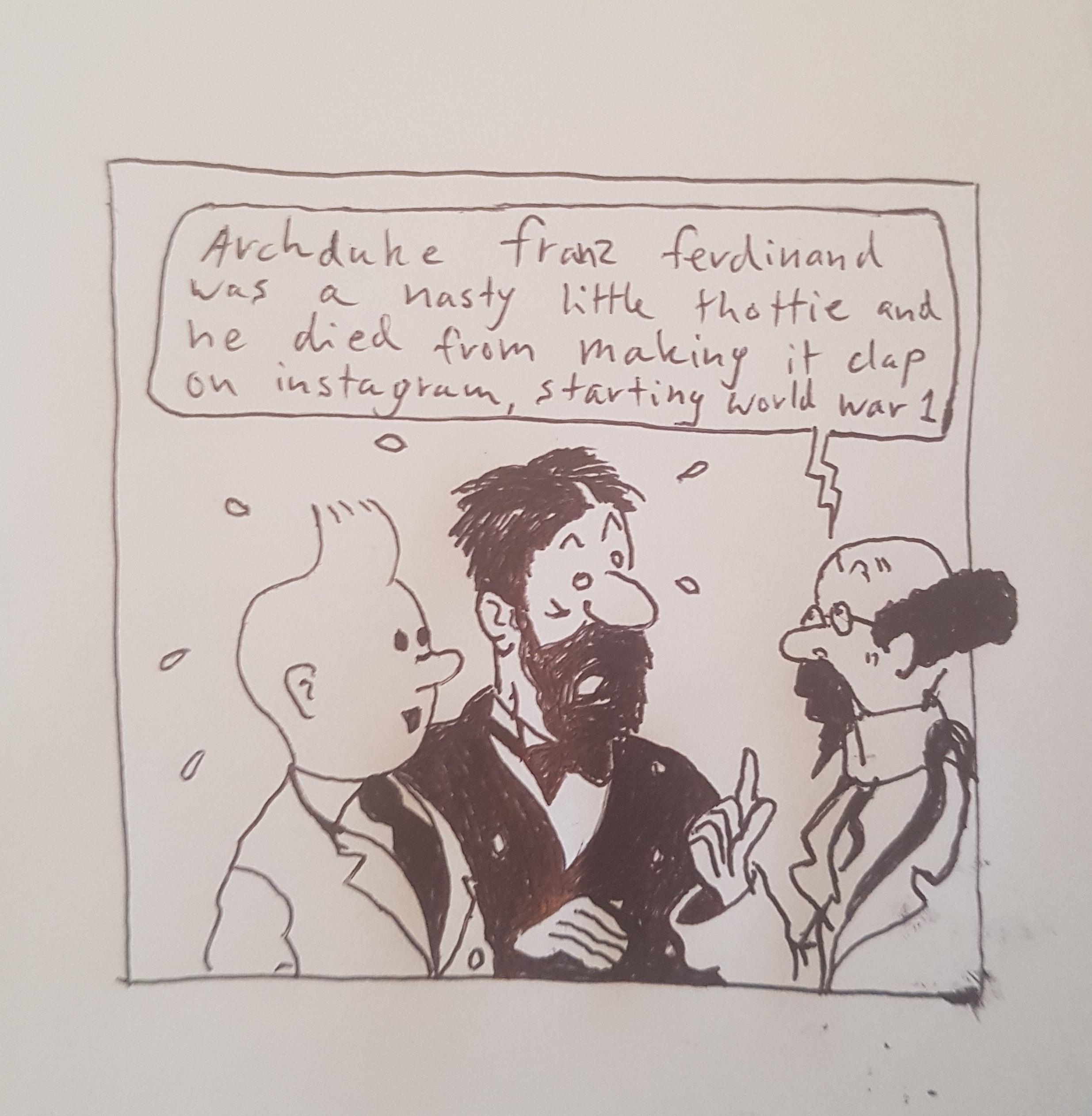 2470x2525 Pre Hype Era Tintin Hand Drawn - Ringworm Drawing