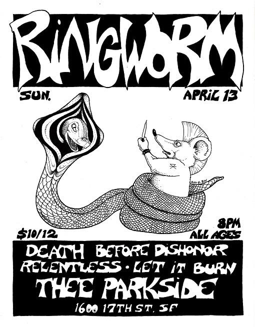 510x654 ringworm, death before dishonor, relentless, let it burn thee - Ringworm Drawing