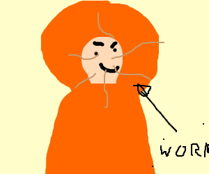 300x250 Kenny With A Ringworm Infection On His Face Drawing - Ringworm Drawing