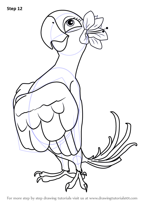 596x843 learn how to draw jewel from rio - Rio Drawing