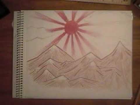 480x360 Speed Drawing The Rising Sun - Rising Sun Drawing