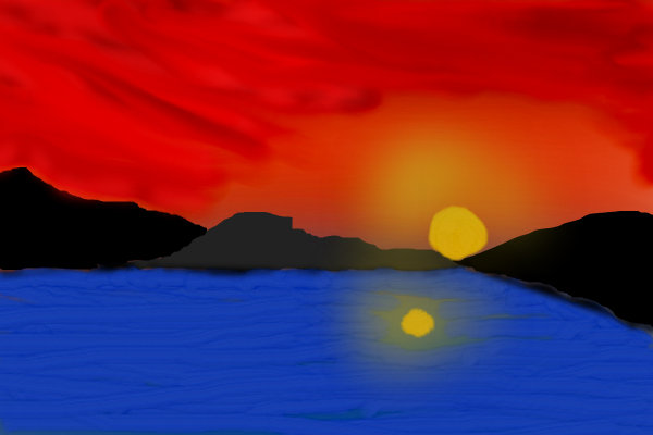 600x400 Sun Rise Or Sun Down A Landscape Speedpaint Drawing - Rising Sun Drawing