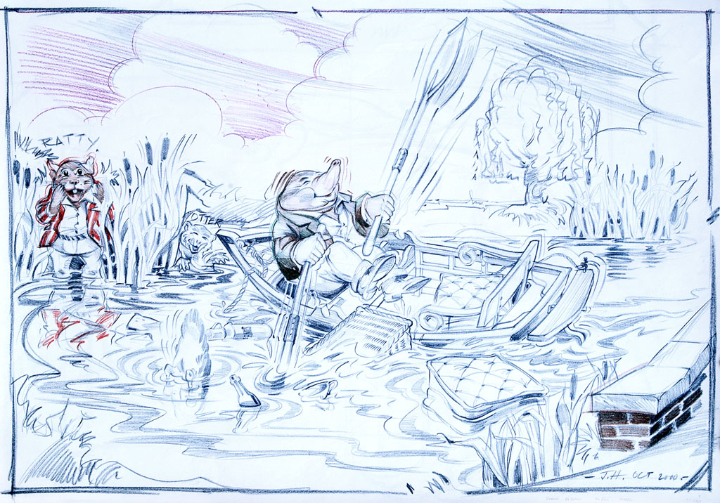 1024x716 september rob adams a painter's blog - River Bank Drawing