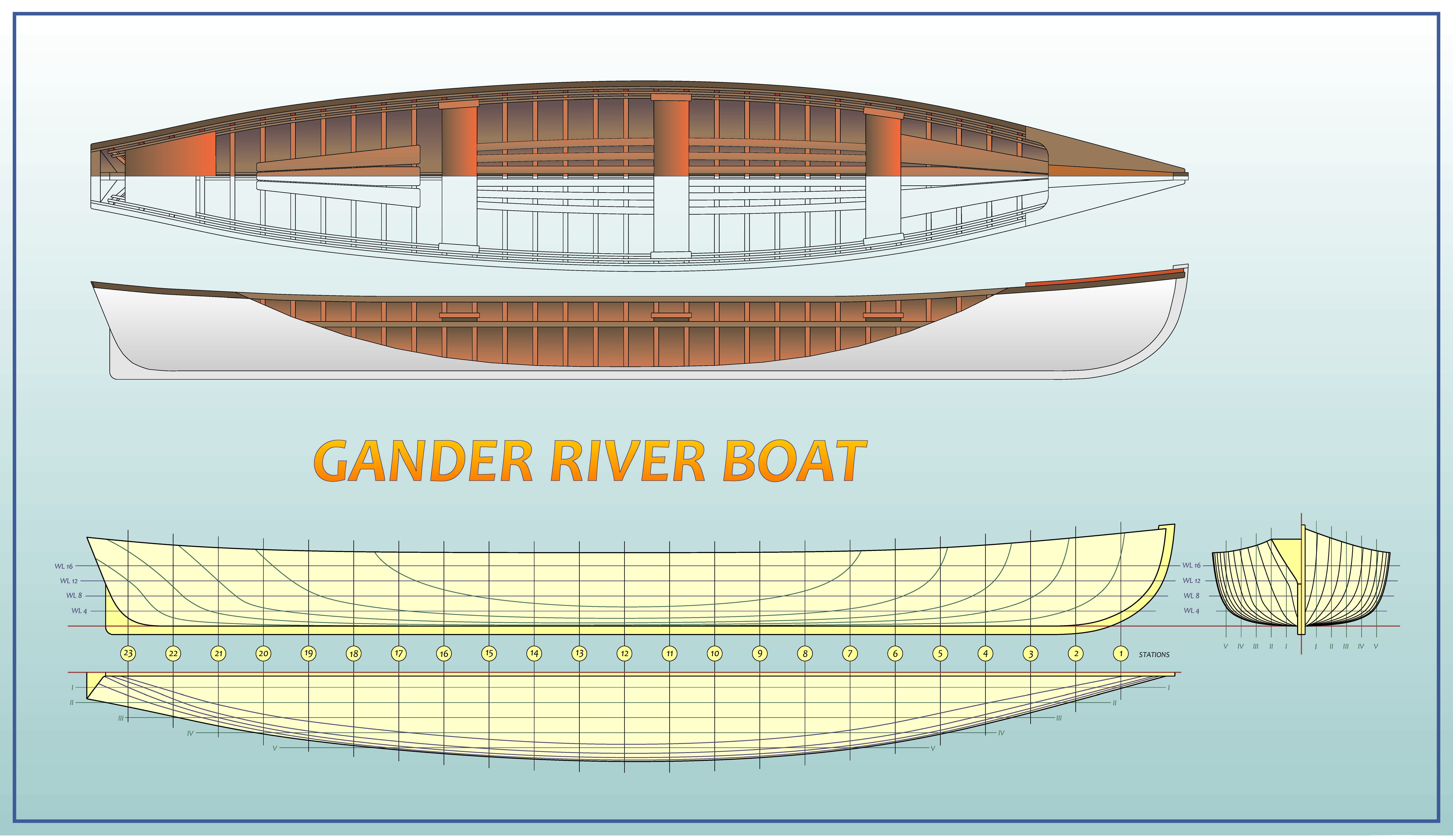 9600x5550 gander river boat boats builders - River Boat Drawing