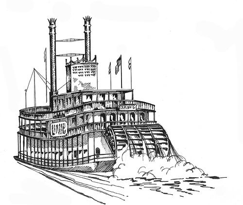 riverboat drawing easy