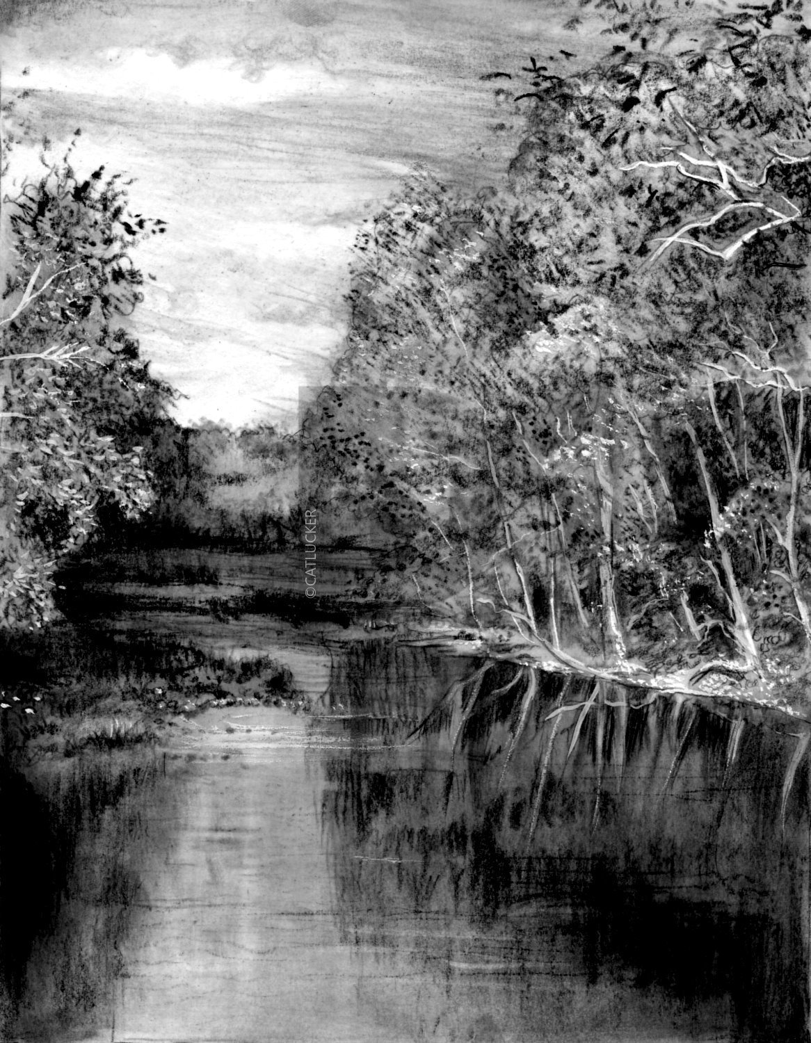 River Drawing at PaintingValley.com | Explore collection of River Drawing