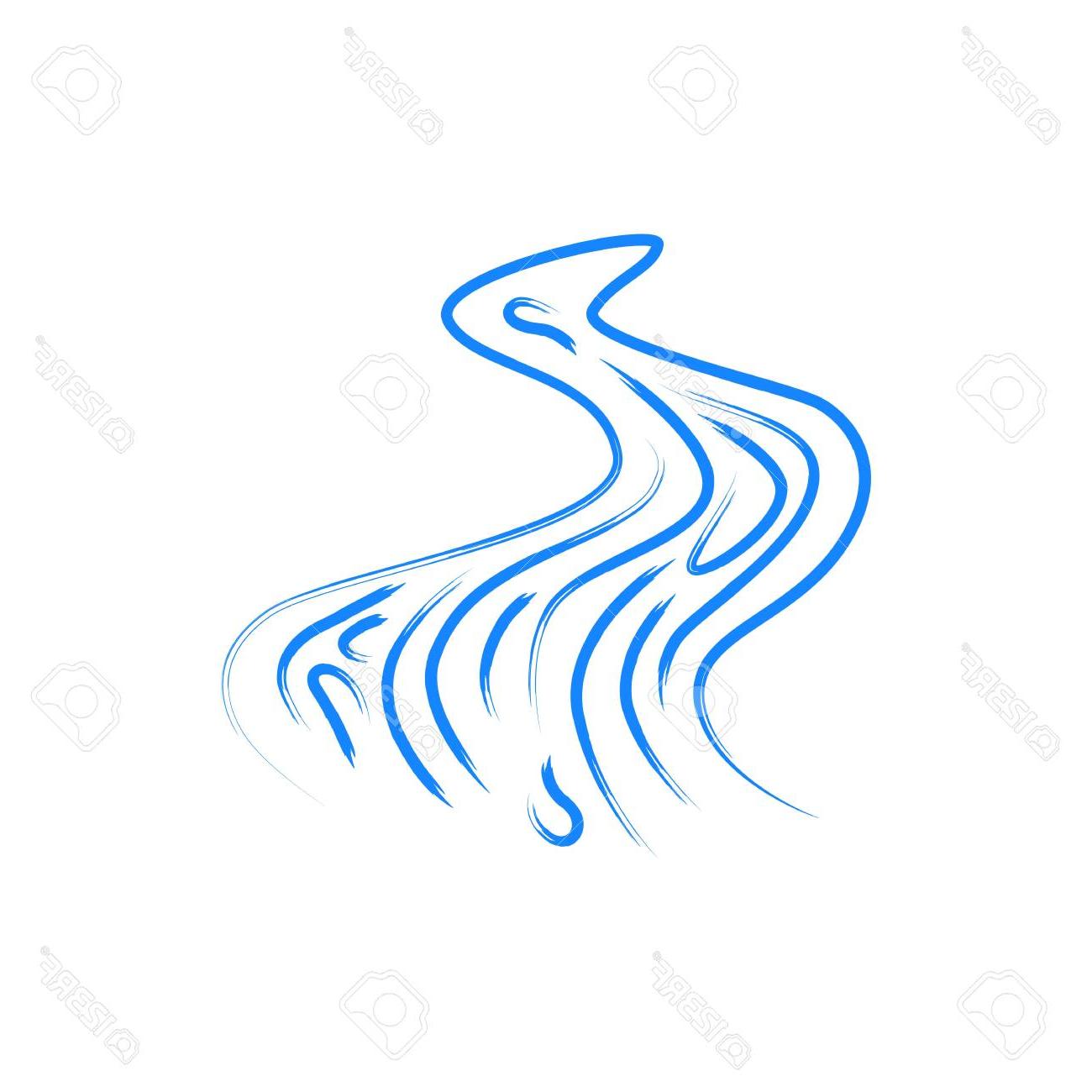 1300x1300 Best Free Vector Abstract Symbol Of The River Drawing - River Drawing