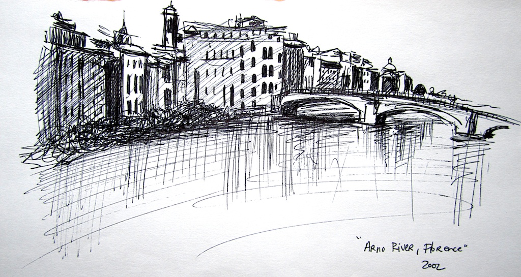 1024x545 Florence Arno River - River Drawing Images