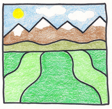 380x371 Flowing River Drawing - River Drawing Images