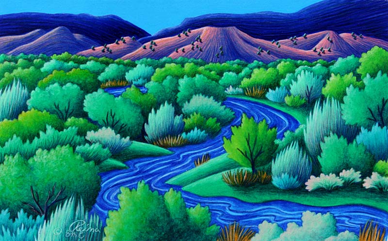 800x498 Summer On The Chama River - River Drawing Images
