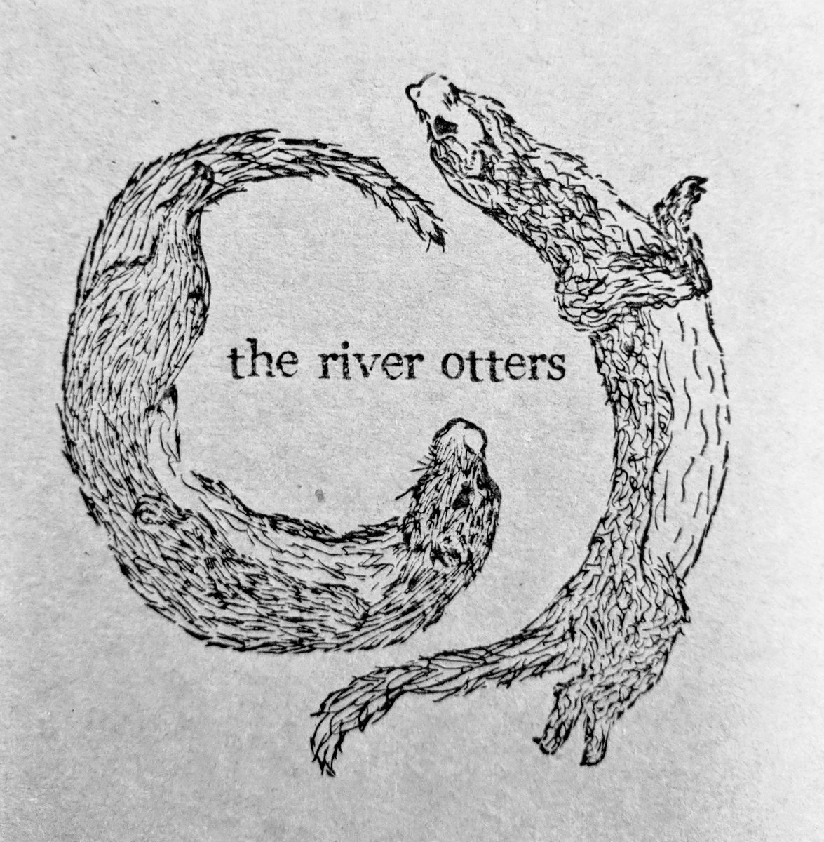 1175x1200 the river otters - River Otter Drawing