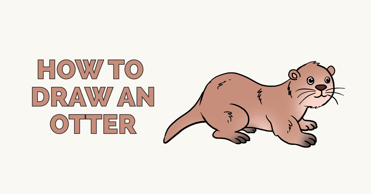 1200x628 How To Draw An Otter - River Otter Drawing