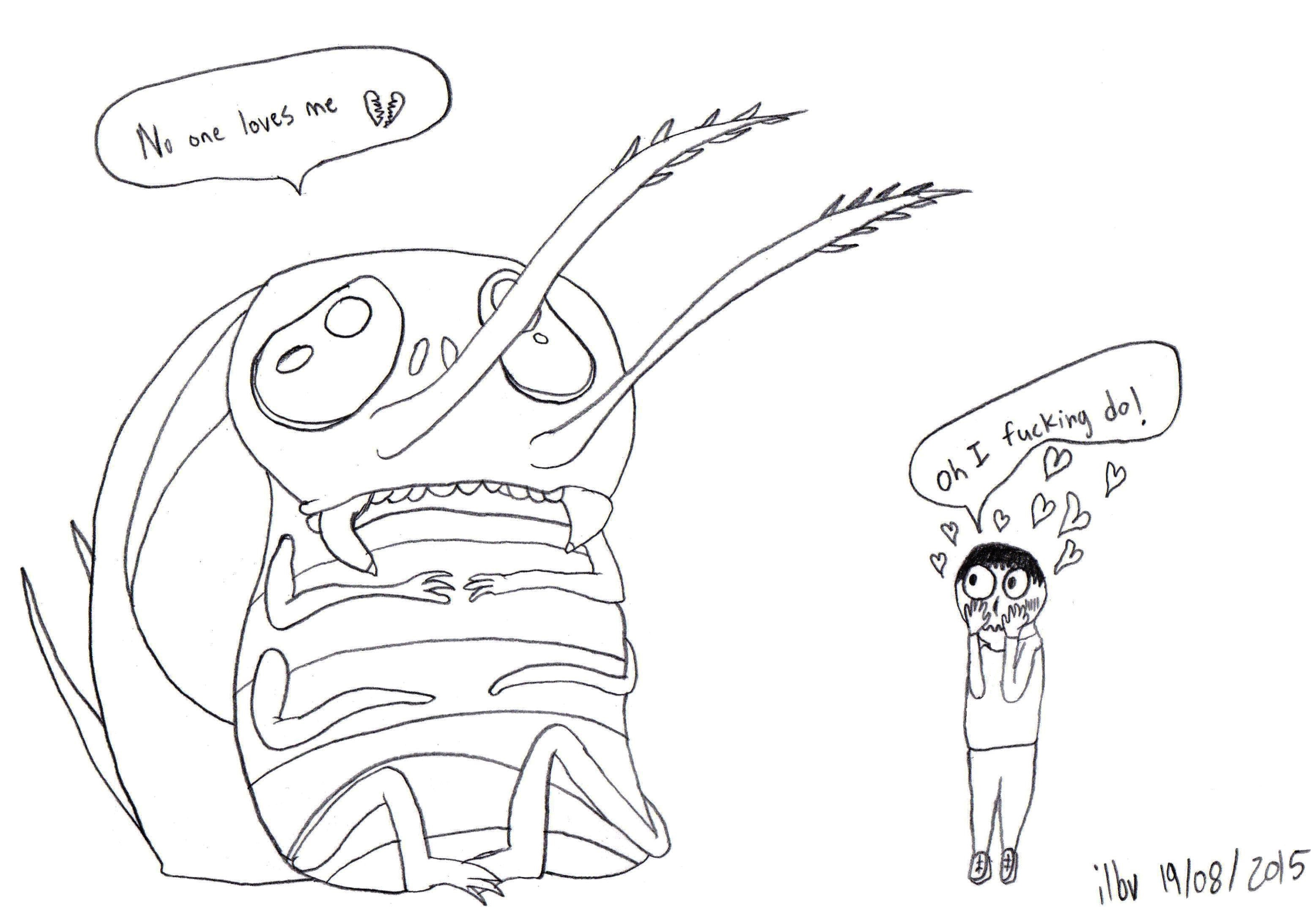 3112x2152 Roach Love Weasyl - Roach Drawing