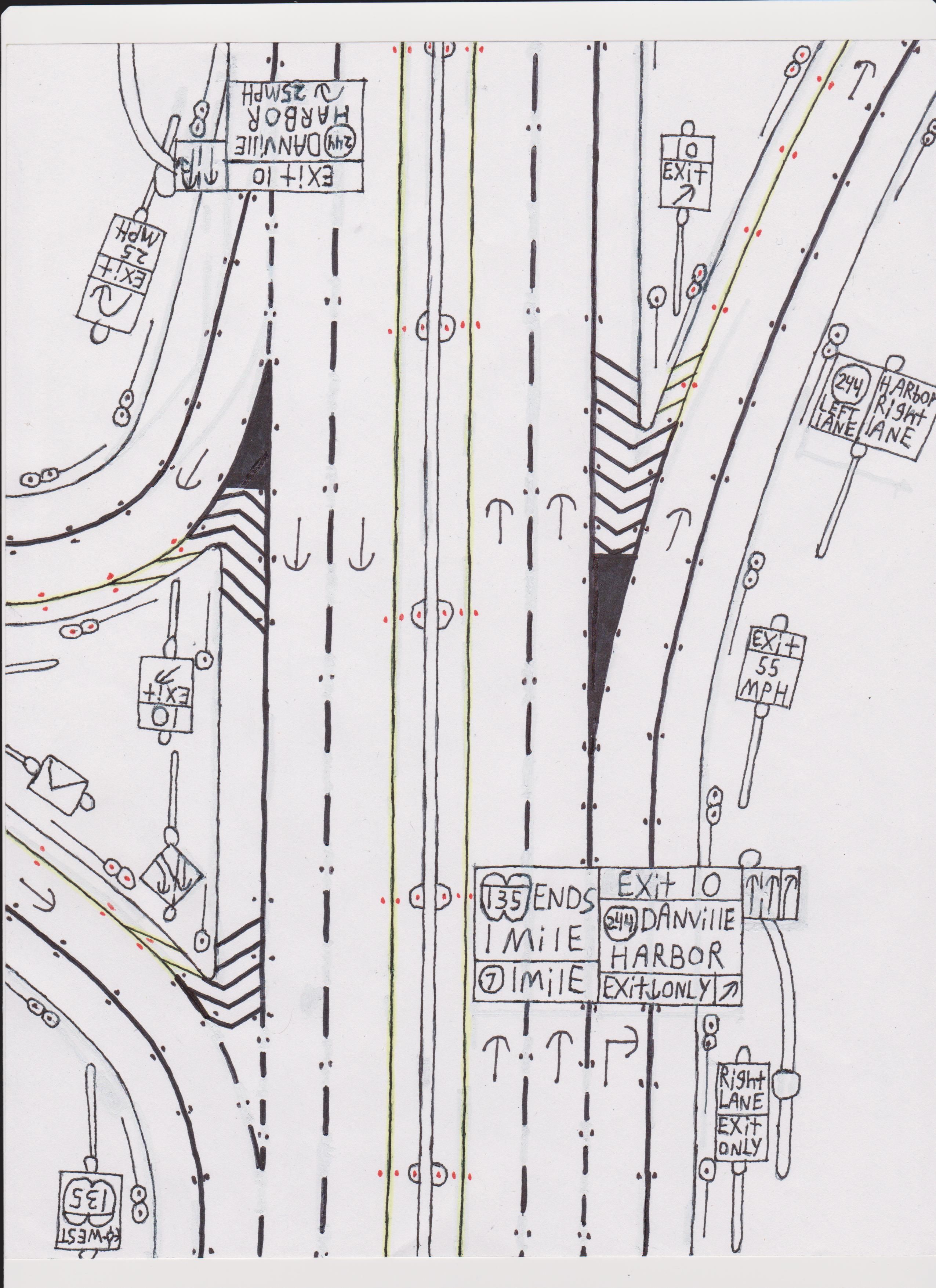 Drawing Of Highway