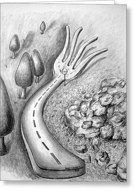 454x646 the fork in the road drawing - Road Drawing