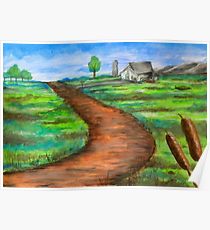 210x230 dirt road drawing posters redbubble - Road Drawing