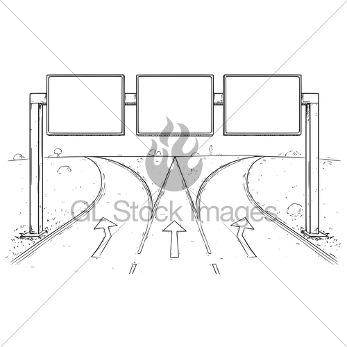 500x500 drawing of blank empty road sign on highway gl stock images - Road Drawing