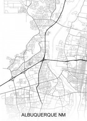 280x392 albuquerque nm usa street map north america street maps road - Road Map Drawing