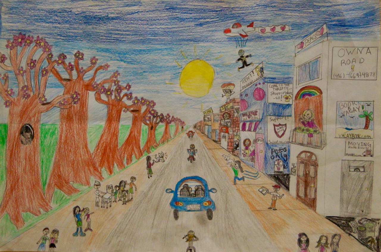 1280x848 glimpse into a classroom grade art one point perspective - Road Perspective Drawing