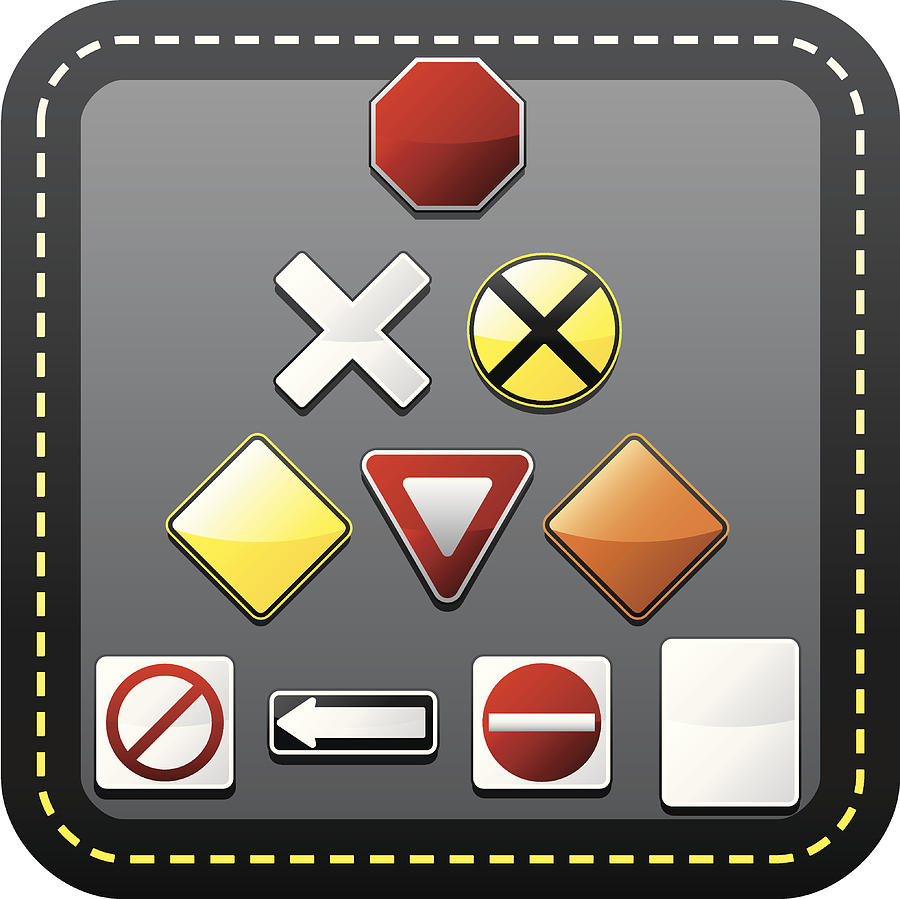 900x899 american road signs drawing - Road Signs Drawing