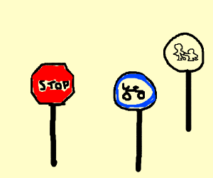 300x250 road signs drawing - Road Signs Drawing