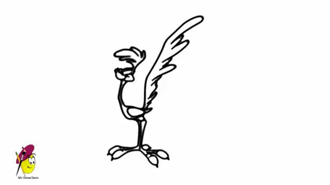 1280x720 Bird - Roadrunner Bird Drawing