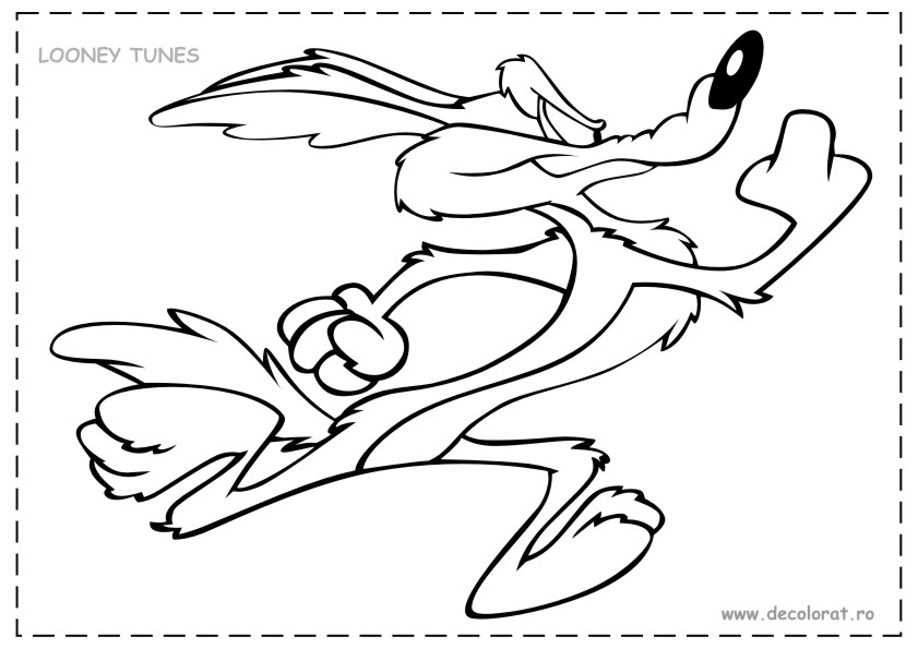 841x595 Road Runner And Wile E Coyote - Roadrunner Drawing