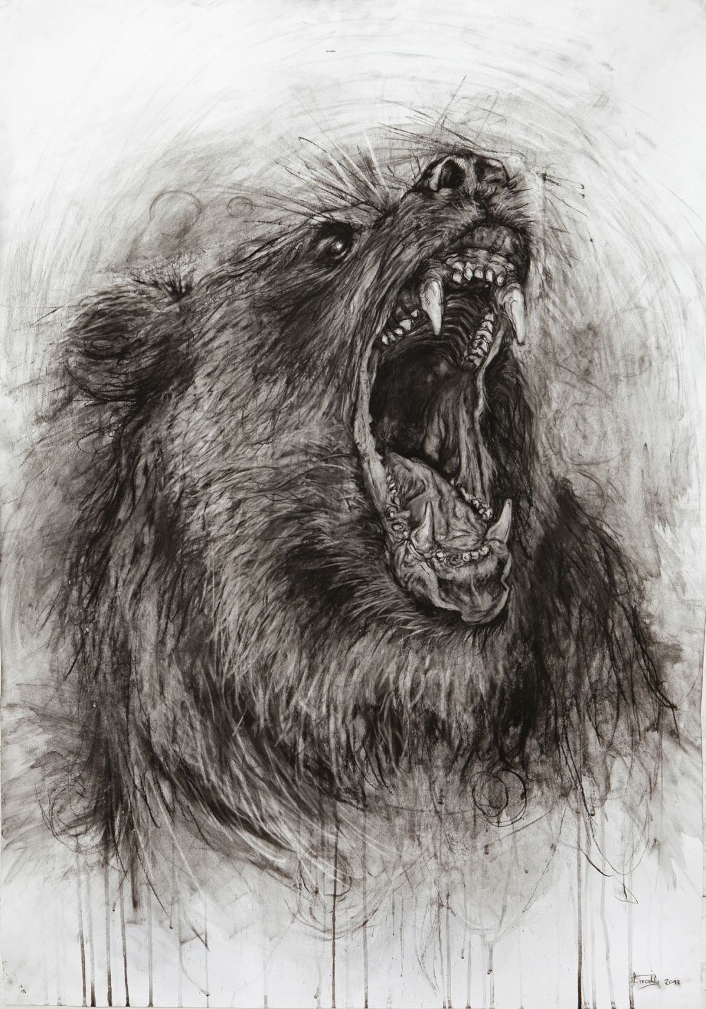 1024x1463 Bears Bear Drawing, Bear Tattoos - Roaring Bear Drawing