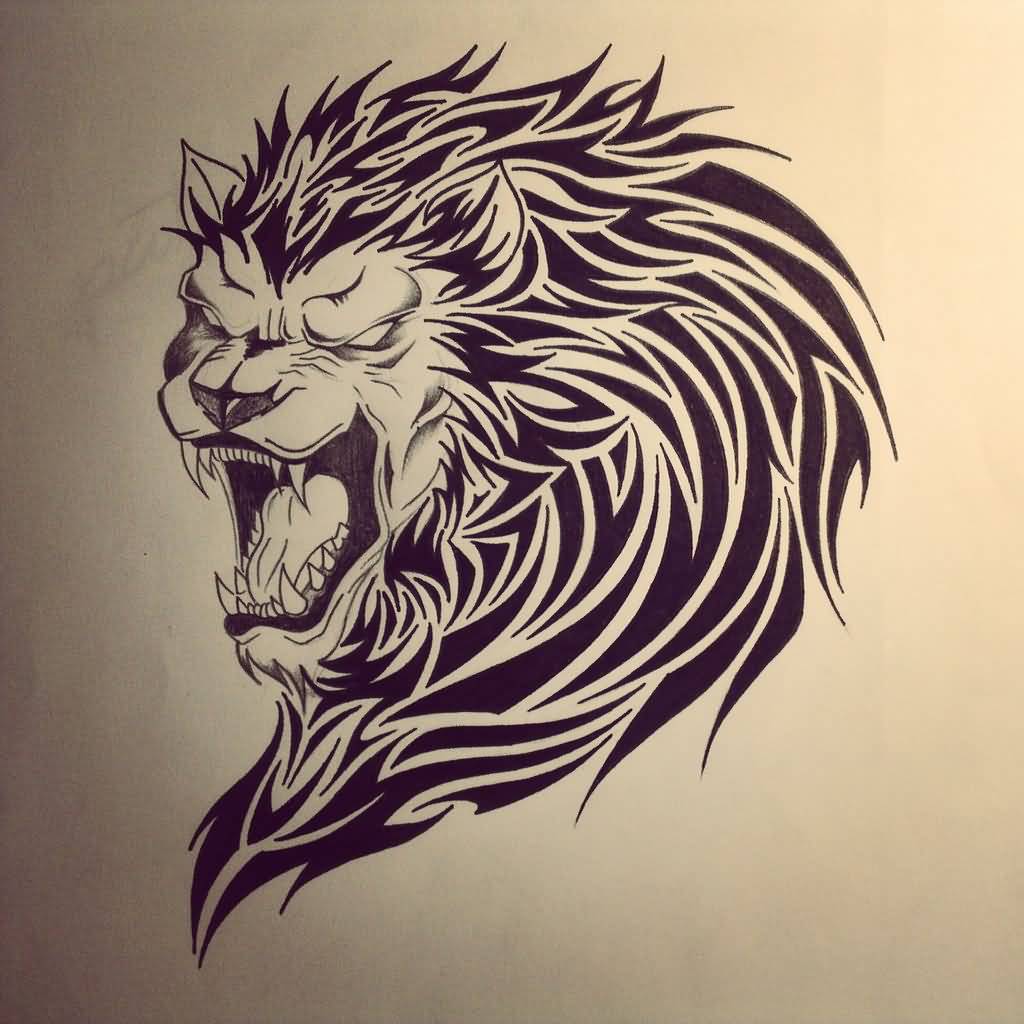 1024x1024 Roaring Lion Head Drawing At Com Free For Personal Us On Good - Roaring Lion Head Drawing