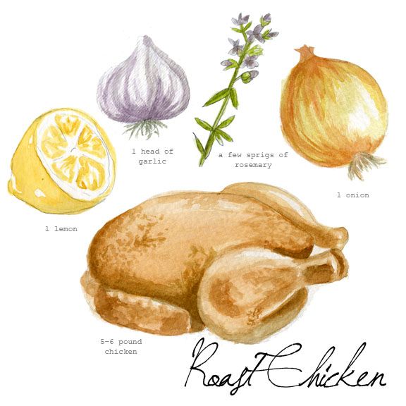 576x576 Love The Illustration Of Food Maybe A Good Christmas Present Too - Roasted Chicken Drawing