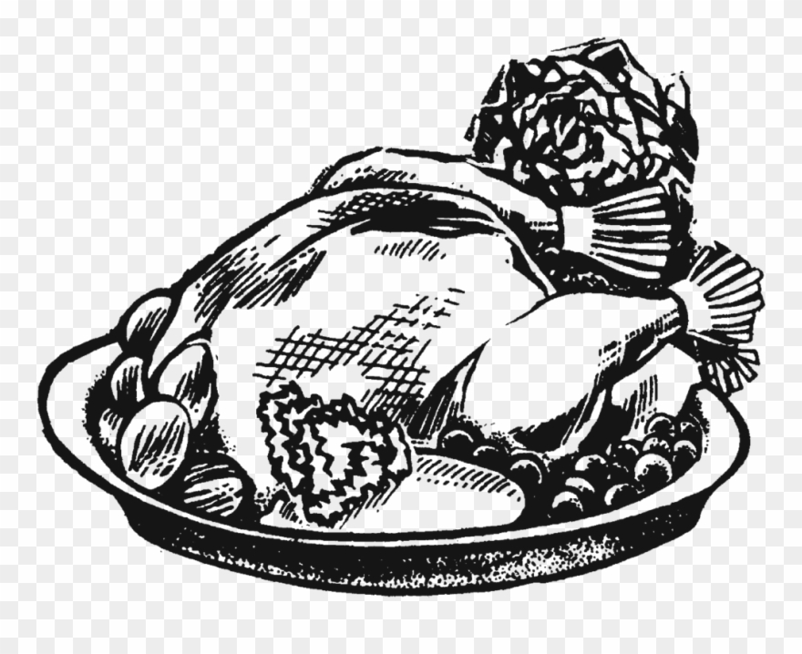 880x718 Roasted Chicken Drwaing Png Png Download - Roasted Chicken Drawing