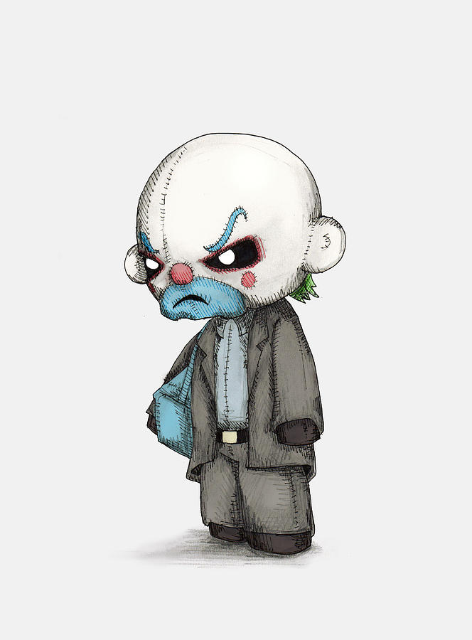 664x900 Clown Bank Robber Plush Drawing - Robber Drawing