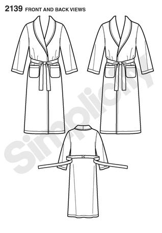 318x456 simplicity child's robe - Robe Drawing