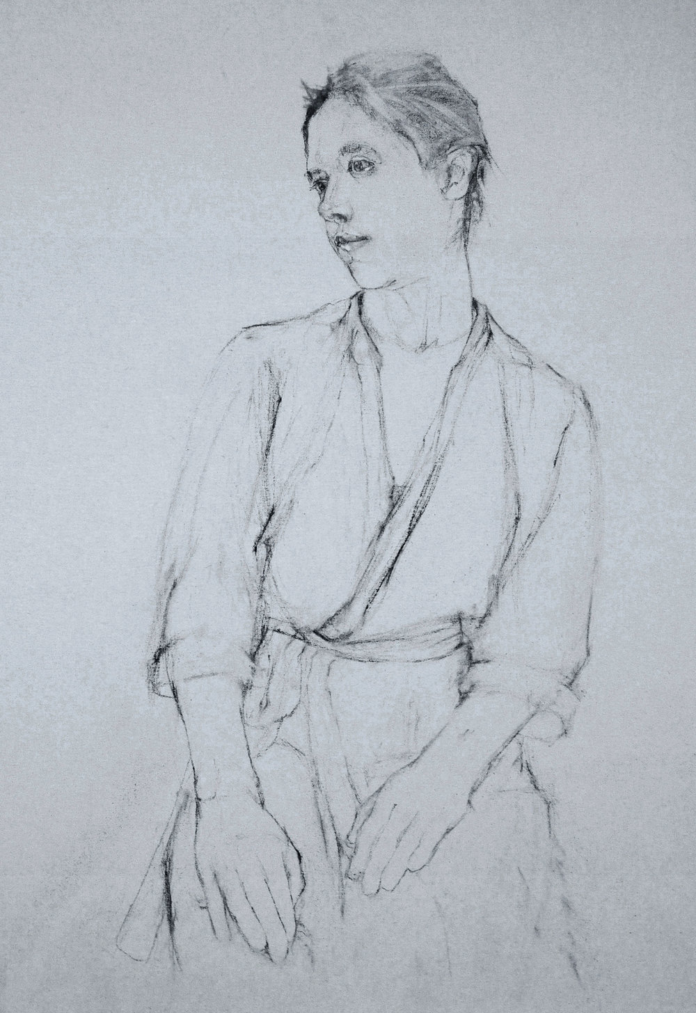 1000x1456 white robe - Robe Drawing