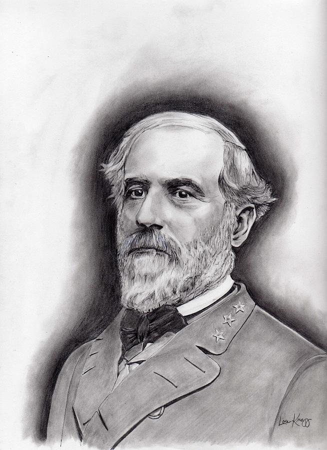 654x900 General Robert E Lee Drawing - Robert E Lee Drawing