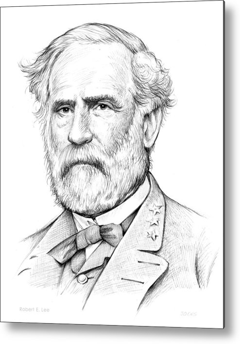 494x708 Robert E Lee Metal Print - Robert E Lee Drawing