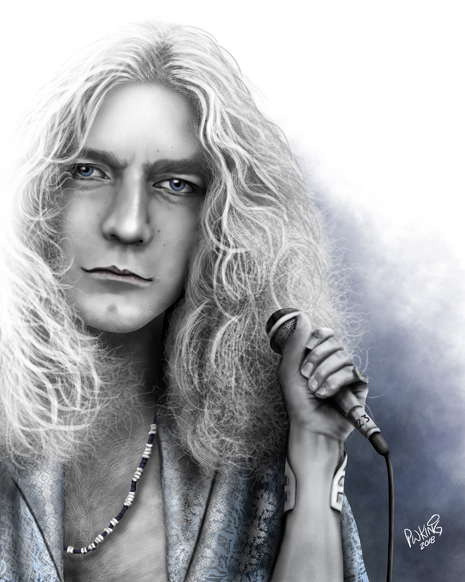 1600x2000 Robert Plant Caricature Paul King Artwerks - Robert Plant Drawing